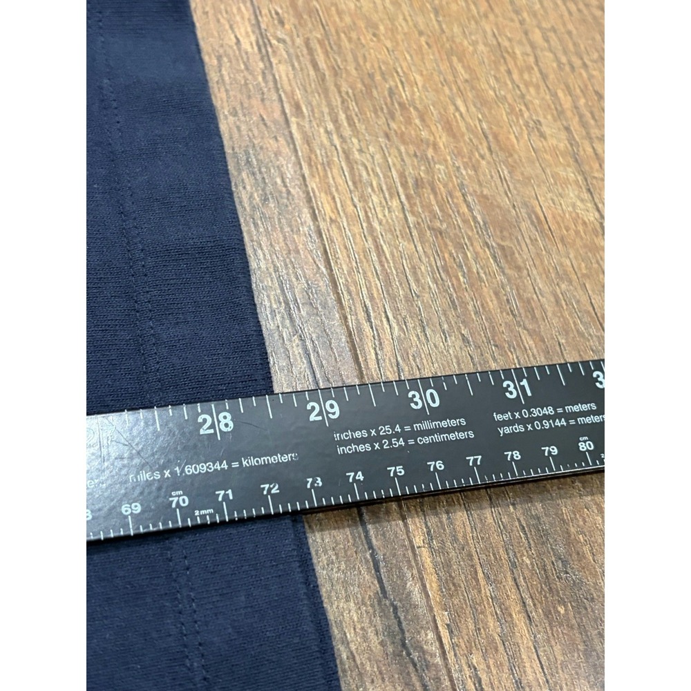 NWT Vintage Y2k GAP Two Toned Blank Crewneck Sweatshirt Grey Navy Blue Large '02 - Picture 10 of 10